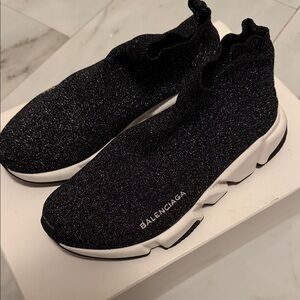 Balenciaga Glitter Black Sock Sneakers